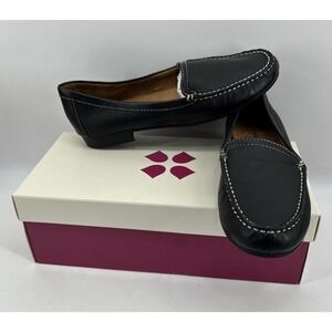 Naturalizer Simmons Black Leather Slip On Loafer Women's Size 7.5M NIB